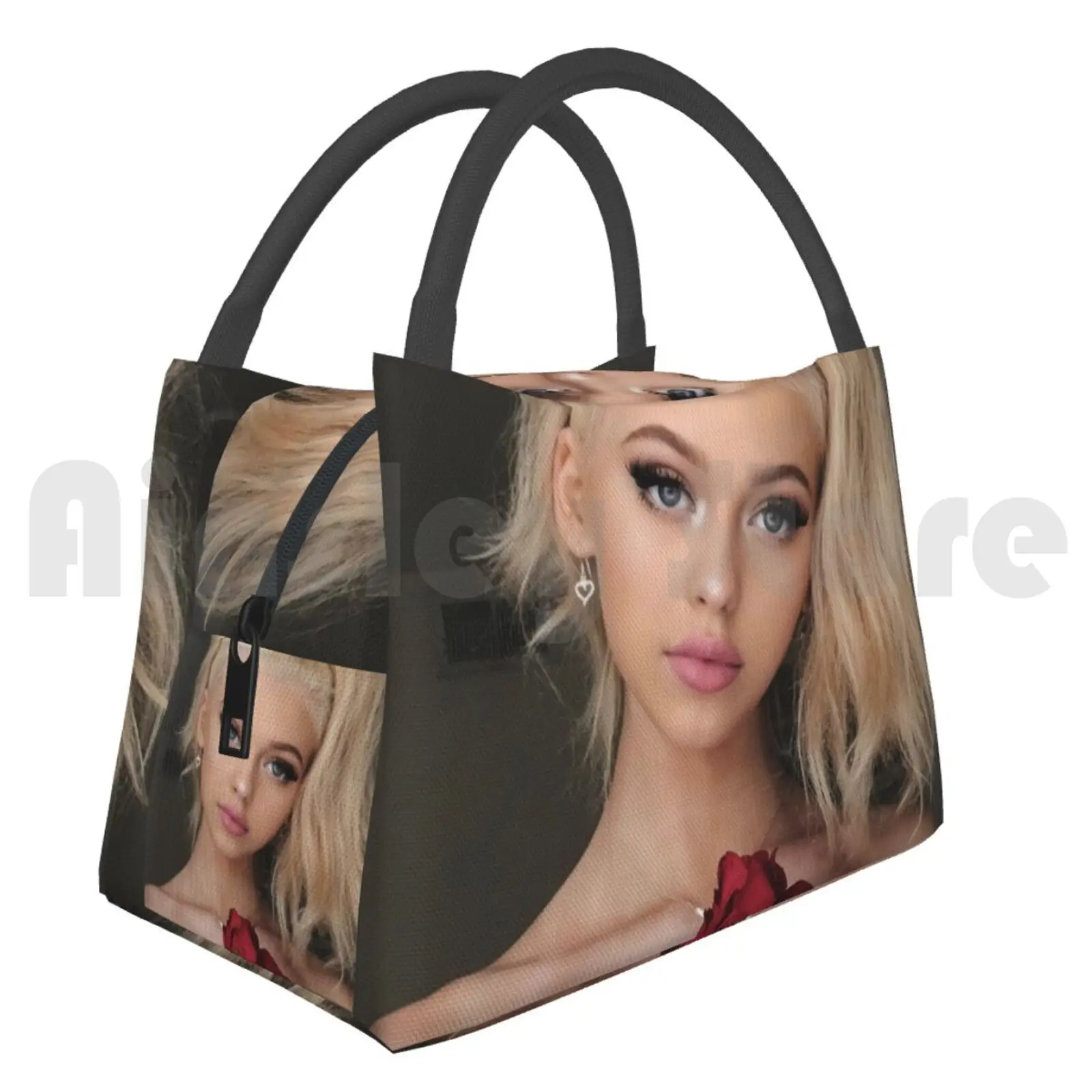 

Portable Insulation Bag Loren Red Roses Beautiful Girl Love Gray Angelsquad Loren Beech Merch Ian Jeffries