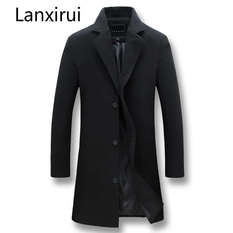 

Men Autumn Winter Overcoats Jackets And Coats Male Casual Fashion Slim Fitted Large Size Solid Color Jacket M -5xl