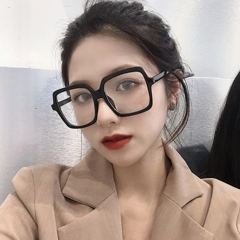 

Retro Big Box Flat Mirror Men and Women Fashion Glasses Frame Student Tide Street Shooting Frame Mirror