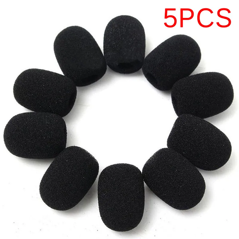 Commercio all'ingrosso 5Pcs Auricolare Microfono Schiuma Auricolare Microfono Grill Parabrezza Spugna Foam Pad Nero Cover Copertura Mic 30 millimetri * 20 millimetri * 8 millimetri