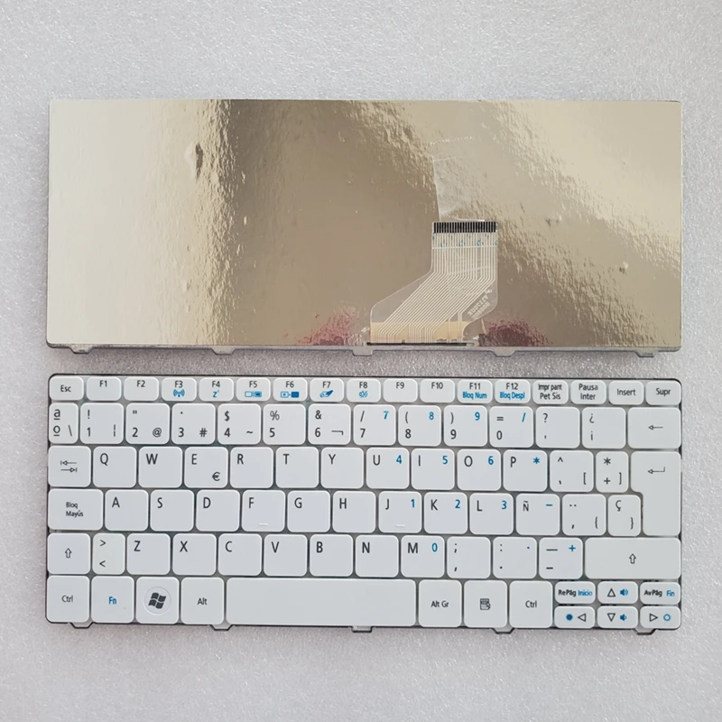 Keyboard SP untuk Acer One Happy2 E100 AOE100 N55C ZE6 ZE7 PAV70 PAV01 PAV80 NAV50 eM350 NAV51 eM355 D255E NAV70 POVE6 723 SE2 SE3