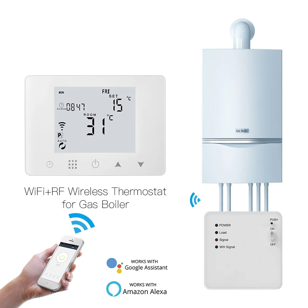 

WiFi Wireless Remote Smart Thermostat Wall-Hung Gas Boiler Heating Temperature Controller Alexa Google Home Smart House Life