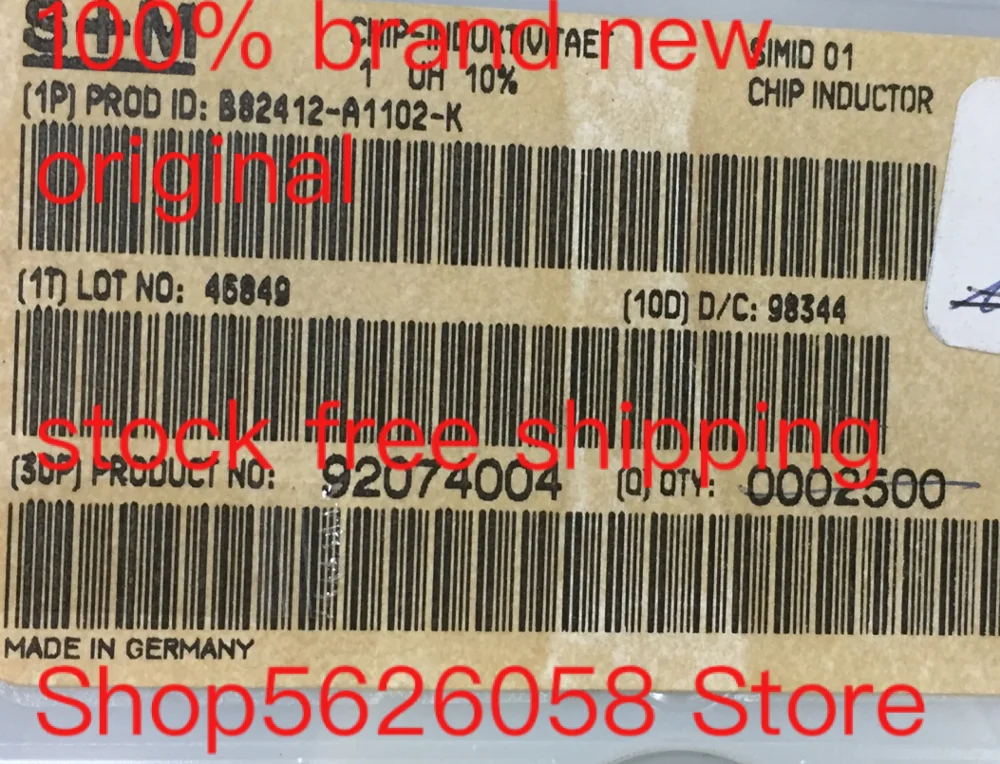 

50PCS/LOT B82412A1102K B82412-A1102-K SMD 100% new original freeshipping