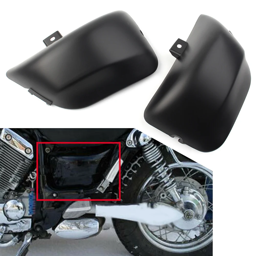 2Pcs Matte Black Motorcycle Fairing Side Battery Cover Protector for Yamaha Virago 400 500 535 XV400 XV500 XV535 ABS Plastic