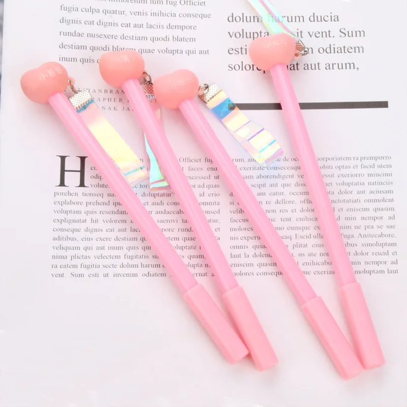 50PCS Simple Love Pendant Gel Pens Black Student Office Signature Pen Learning Supplies stationery