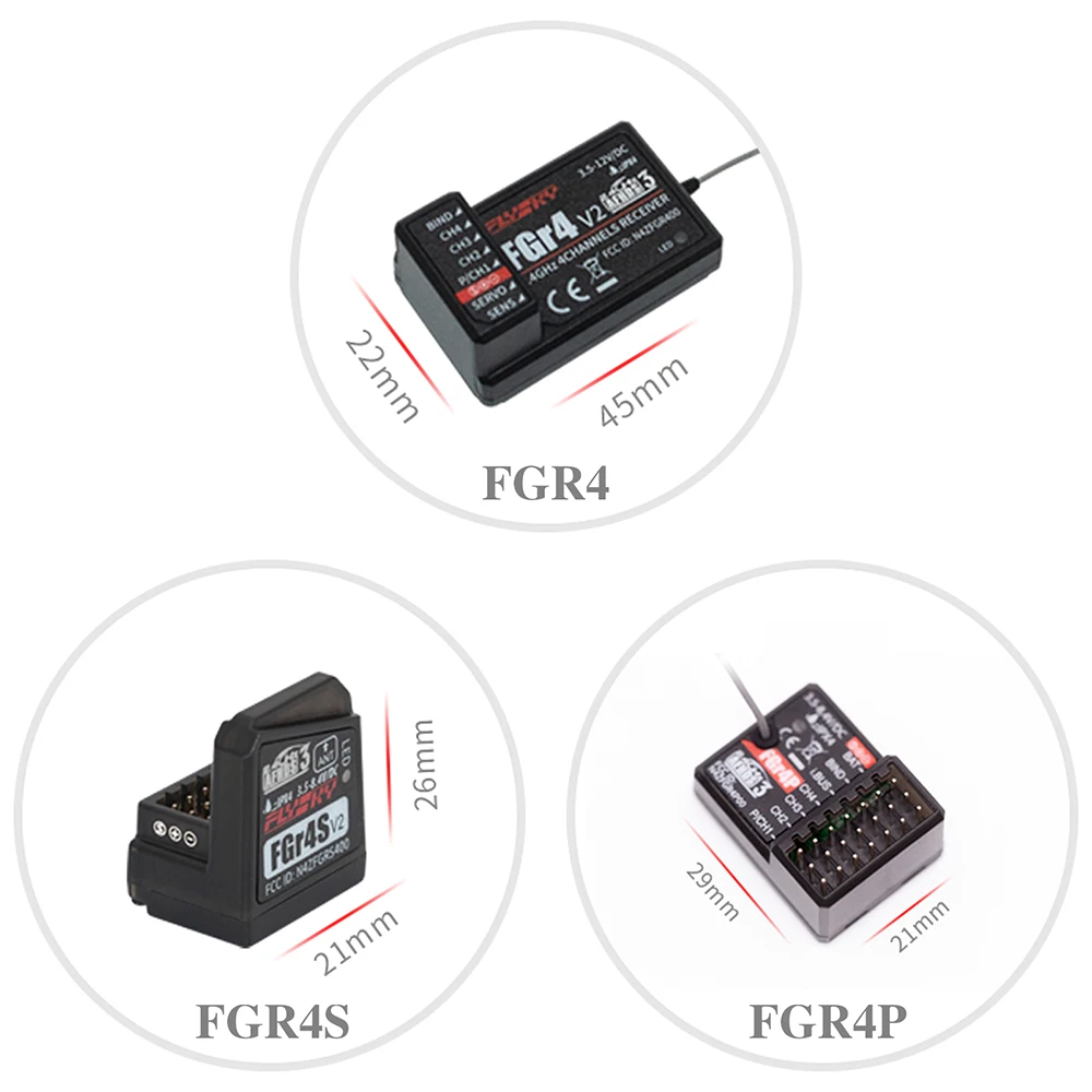 Dobra wyprzedaż Flysky FGR4 FGR4S FGR4P odbiornik z pojedynczą anteną zapewnia 3 PPM/IBUS/PWM do pilota FS-NB4 Flysky