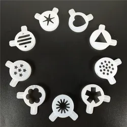 9 Types in 1 Fancy Modeling Lids Accessories of Soft Ice Cream Machine Nozzle Spare Parts Moulding Caps Inner Diameter 29mm