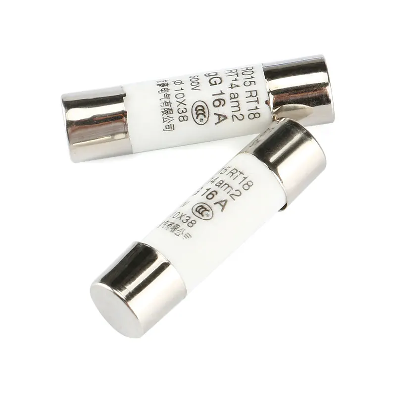 5Pcs 10*38 Fast blow Ceramic Fuse 10x38mm Fuse 500V 0.5A 1A 2A 4A 5A 6A 8A 10A 16A 20A 32A RO15 RT18 RT14