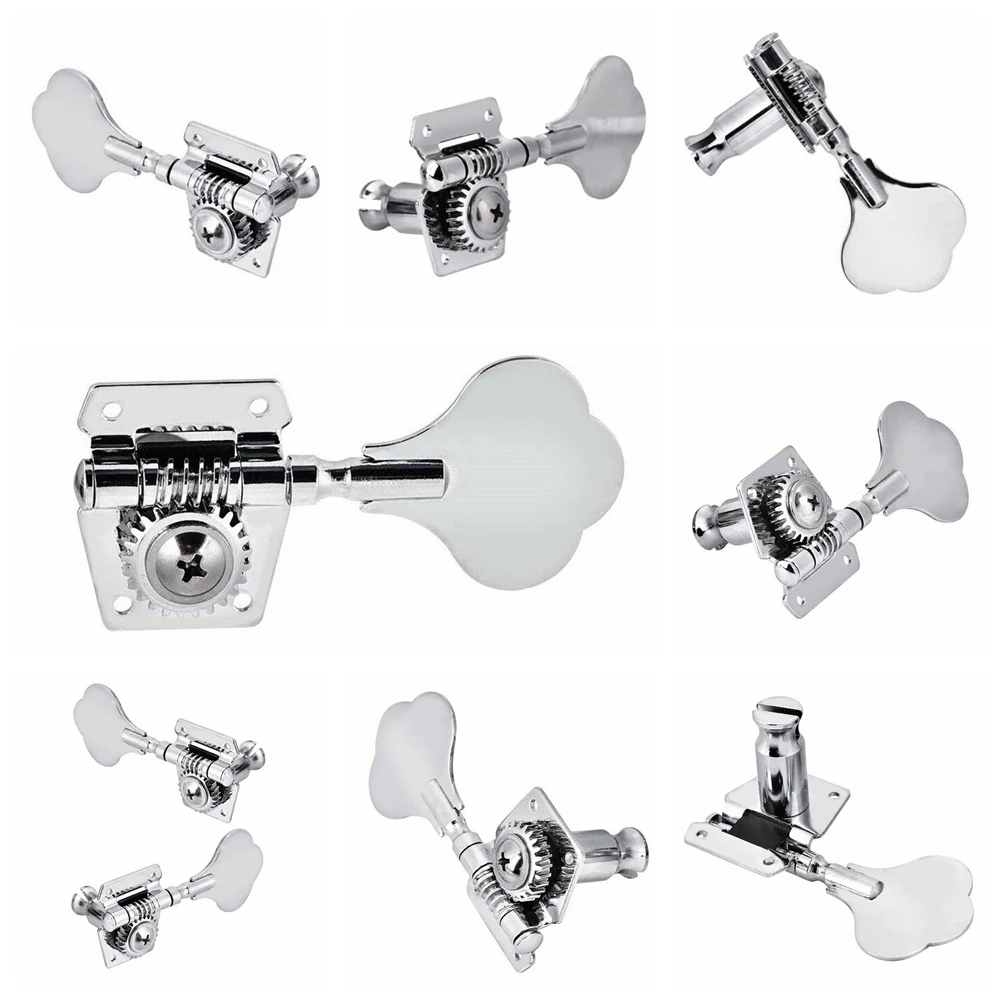 2L3R/3L2R/3L3R/1L4R/4L1R Open Gear Bass 5-String Tuners Tuning Pegs Keys Machine Heads For Bass Guitar Chrome Gold Black