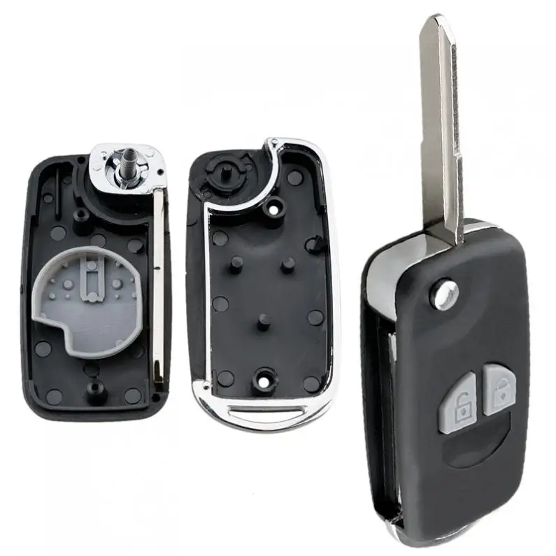 

2 Buttons Modified Folding Remote Car Key Case Shell with HU87 Blade and Button Pad Fit for Suzuki SX4