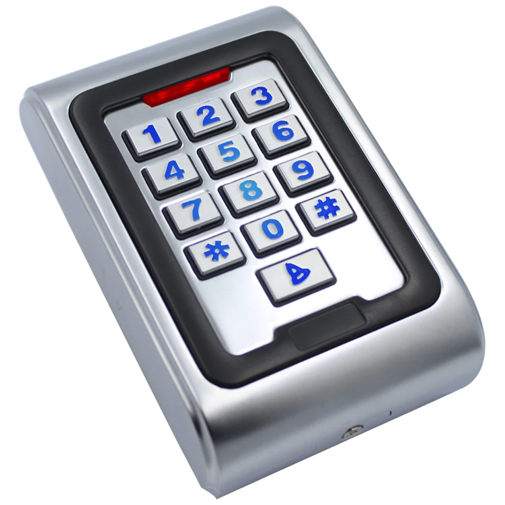 Backlight Zinc Alloy RFID Access Control System Kit 125Khz 13.56Mhz metal waterproof access control keypad with wiegand 26