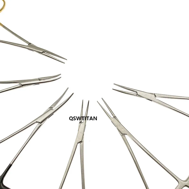 Hemostatic คีมเครื่องมือผ่าตัด Hemostat Dental Forceps