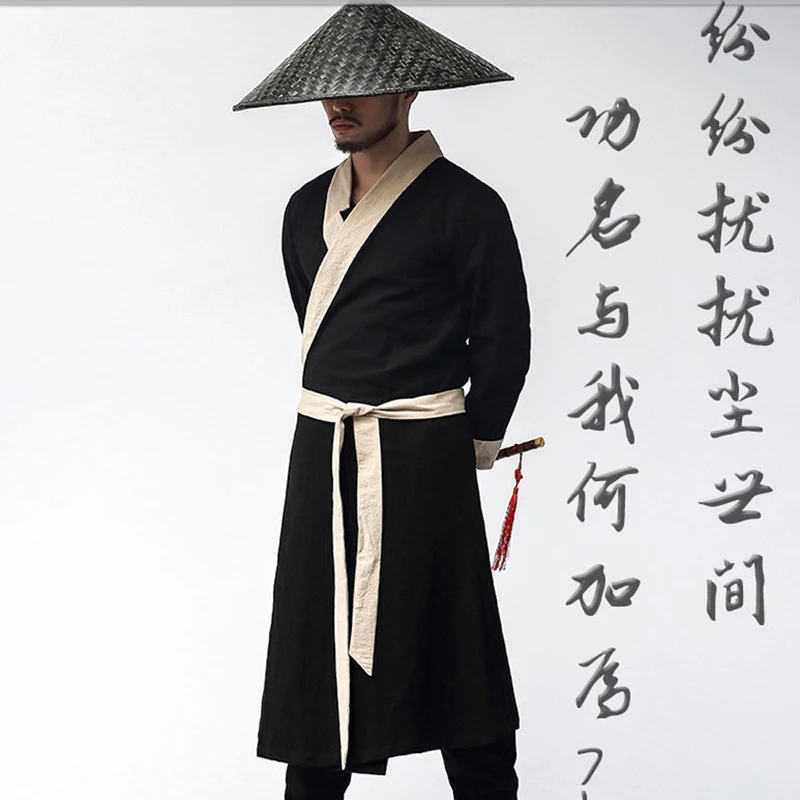 Chinese Kung Fu Bamboe Weave Hoed Shaolin Japanse Samurai Cosplay Oosterse Hoofddeksels Prop Schaduw Stro Caps Hoed Chinese Stijl Hoed