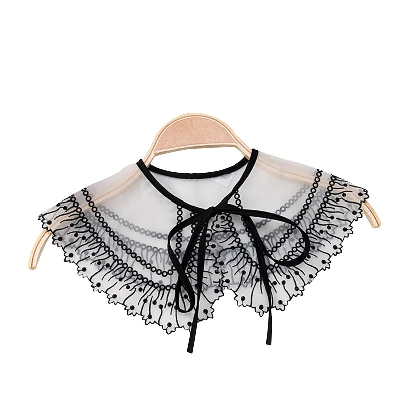 Women Lace Fake Collar Blouse Cloud Shoulder Doll Collar Detachable Shirt Collar Blouse Top Collars For Women Dropshipping