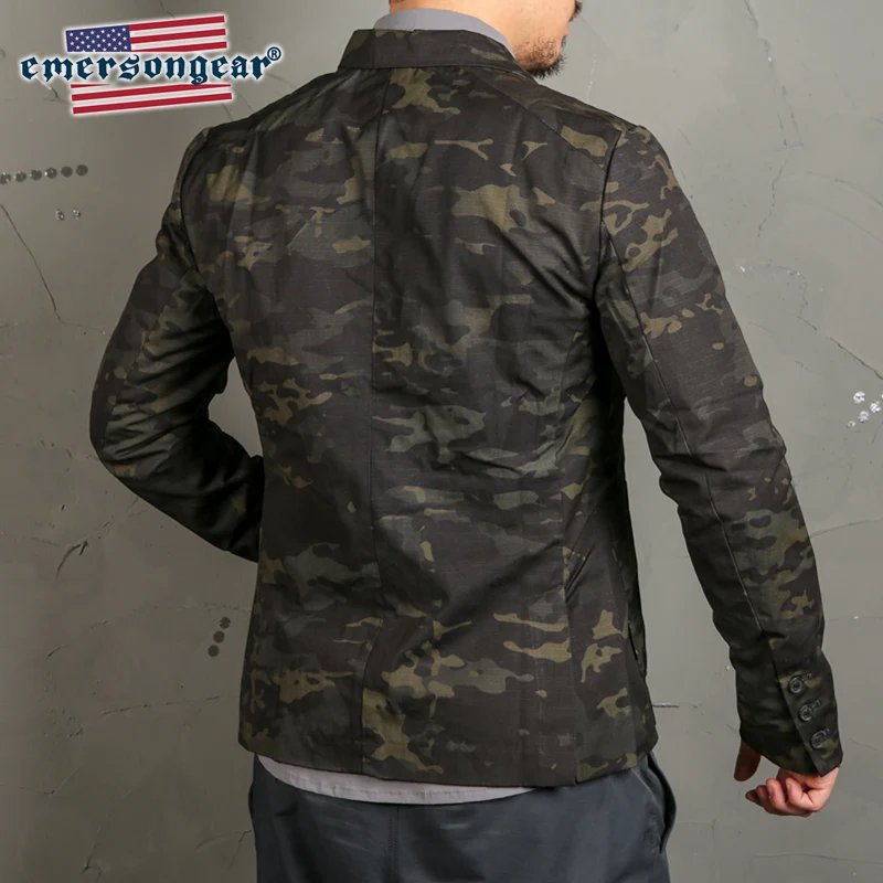 Emersongear Mens Suit Camouflage Jacket Slim Suit Jacket สไตล์ยุทธวิธีธุรกิจเดินทาง Dressing MCBK