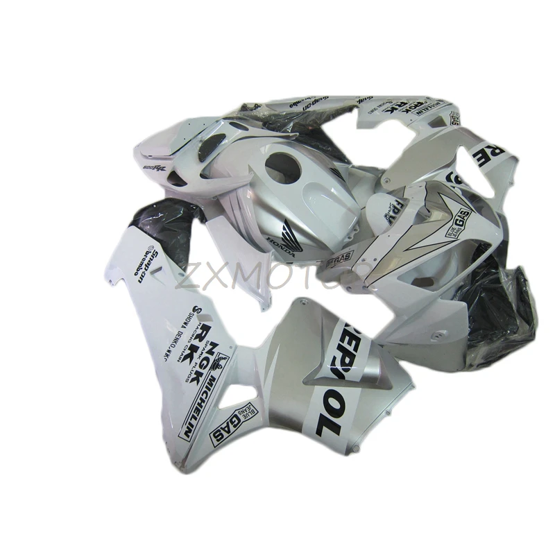 ABS Injection Motorcycle fairings for HONDA CBR 600 RR 2005 2006 White Silver Fairing set CBR600RR 05 06 Plastic Bodywork BE01