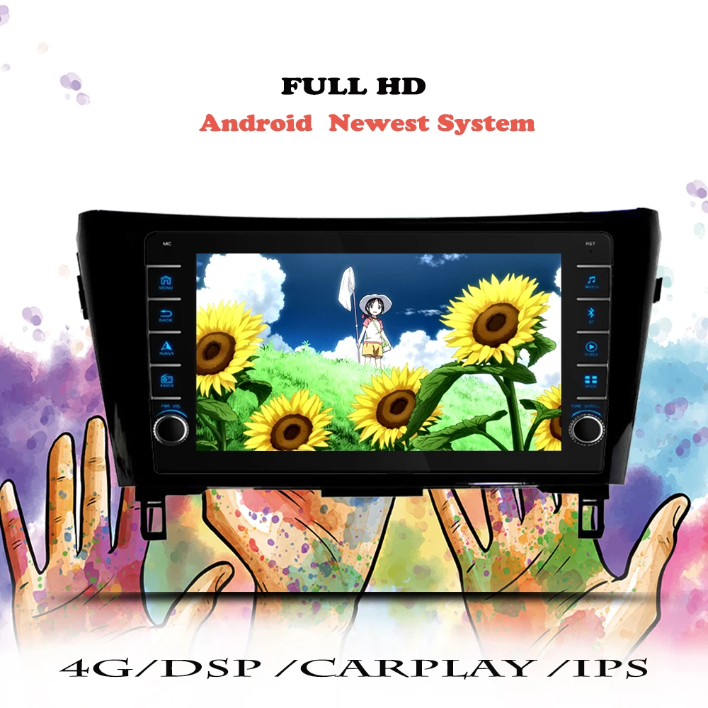 Android 14 Car Radio Stereo Video Audio HU For Nissan Qashqai X-Trail Rogue 2014 - 2017 Auto Multimedia Tape GPS DVD Head Unit
