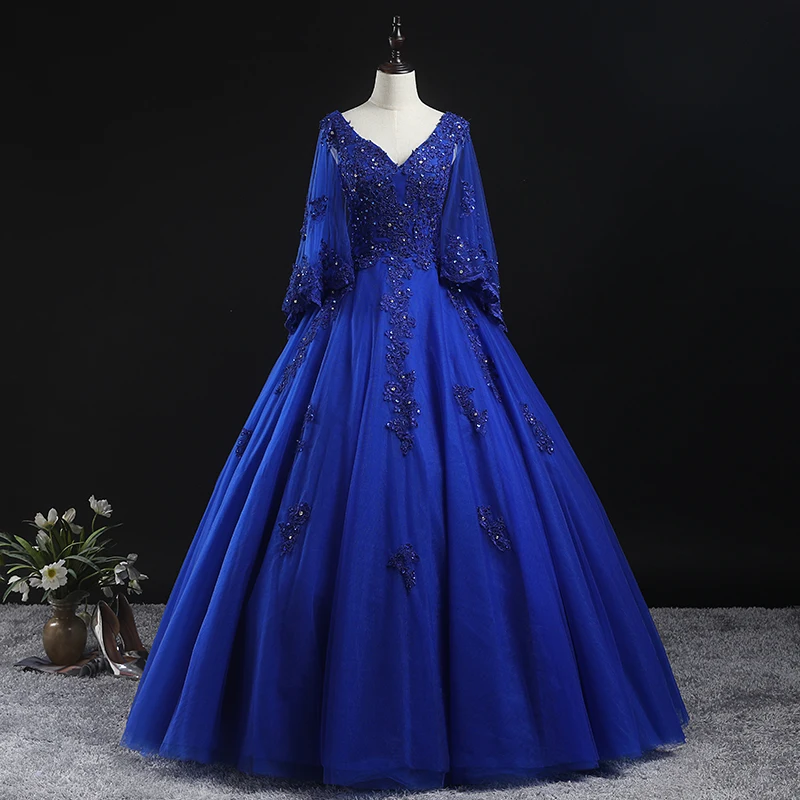 Vestidos de Quinceañera de Gryffon, elegantes, con cuello en V, para fiesta, baile de graduación, Vintage, bordado de encaje, talla grande, 2021