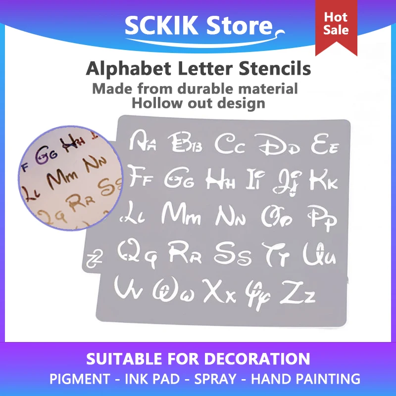 الأبجدية إلكتروني الإستنسل قالب اللوحة سكرابوكينغ النقش ختم ألبوم بطاقة DIY بها بنفسك WXTB