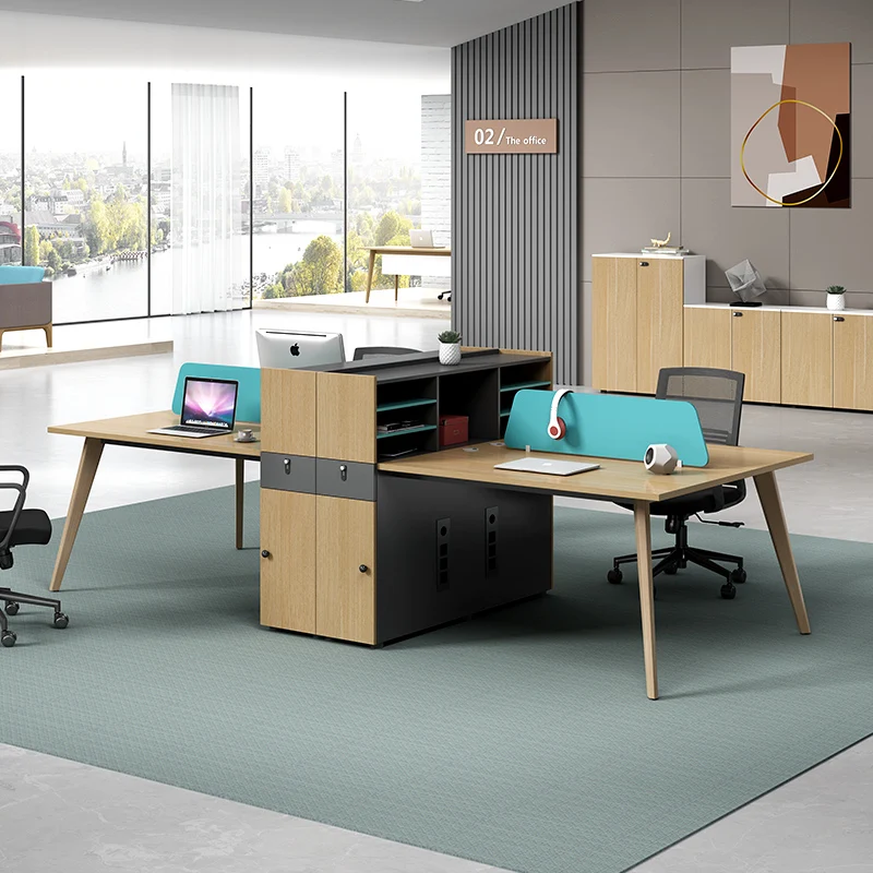 Staff desk simple and modern staff desk desk desk desk desk and chair combination work place booth