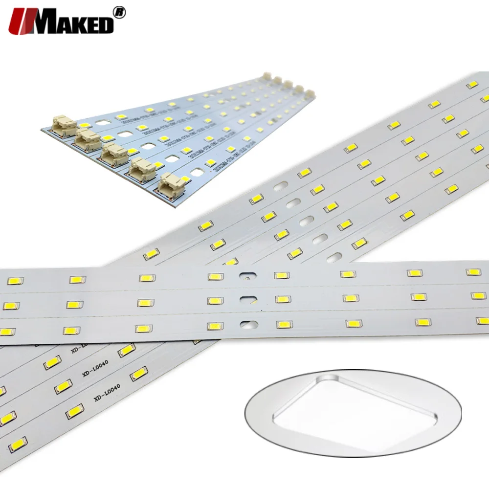 LED PCB 4W 6W 8W 220-520mm Długość Listwa Pasek SMD5730 Aluminiowa płyta lampy Sufit / rura Światło Retrofit Ofiice Source Board Replace