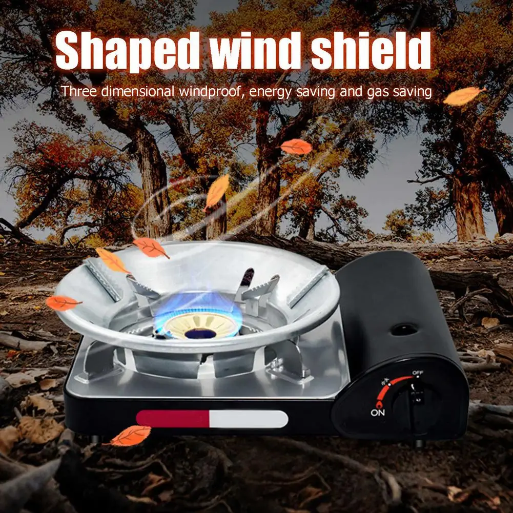 8-holes Windproof Energy-saving Cassette Gas Stove Cover Lid Windscreen Ring Stoves Pot Bracket Gas Stove Windshield Fire Ring