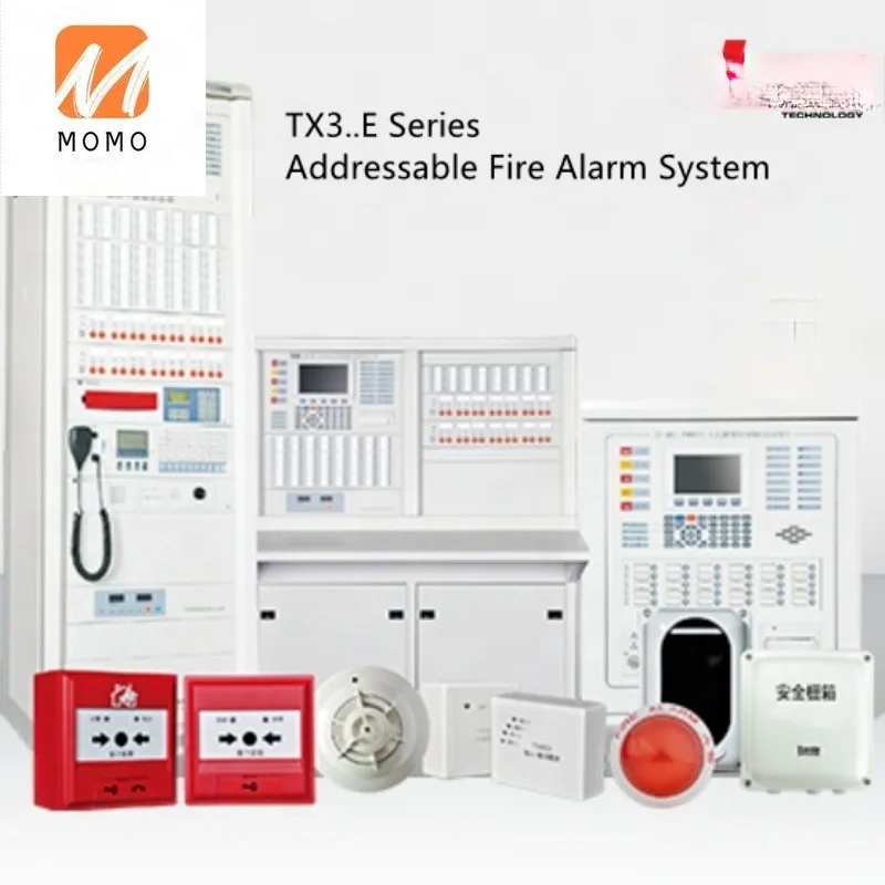 Manufacture Wholesale Cheap Addressable Fire Alarm System  control panel smoke detector heat detector for fire detection