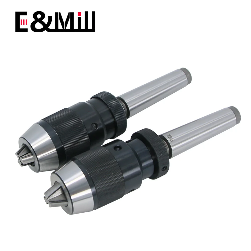 1 set Automatic B10 B12 B16 B18 B22 drill chuck Keyless drilling chuck Self Tighten Locking clamp range 0.5-6mm 1-10mm 1-13 1-16