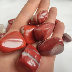 20mm-40mm Natural Red Jasper Tumble Stones Polished Stone Healing Crystal Gemstones Fish Tank Aquarium Decor Home Ornament Stone