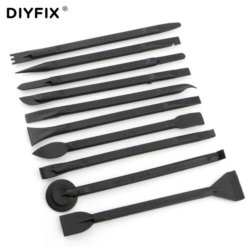 Diyfix kit de ferramenta de reparo de celular, 10 peças de plástico para desmontar computador tablet pc e ferramentas de abertura