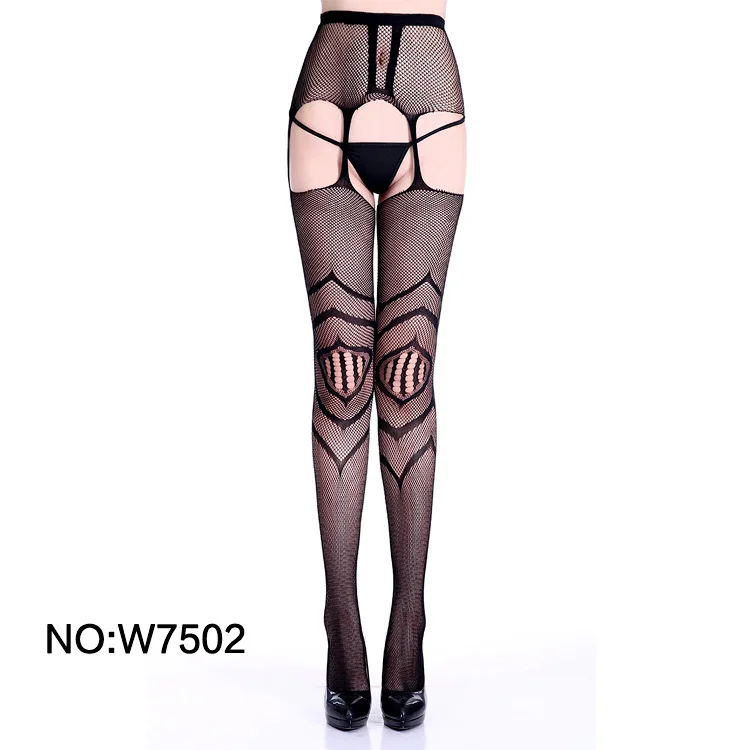 ผู้หญิงเซ็กซี่เปิด crotch high เอวสุทธิเส้นด้ายเซ็กซี่ Garter สุทธิท่อ fishnet panty fishnet tights tt30