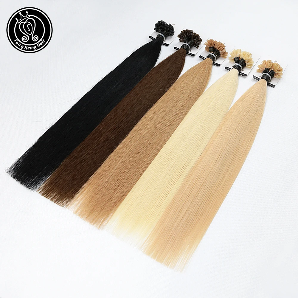 Fee Remy Haar 22-24 Inch 1g/strand Echt Remy Natürliche U Spitze Erweiterung Menschliches Haar Blonde farbige Stränge Haar Auf Kapsel 50g