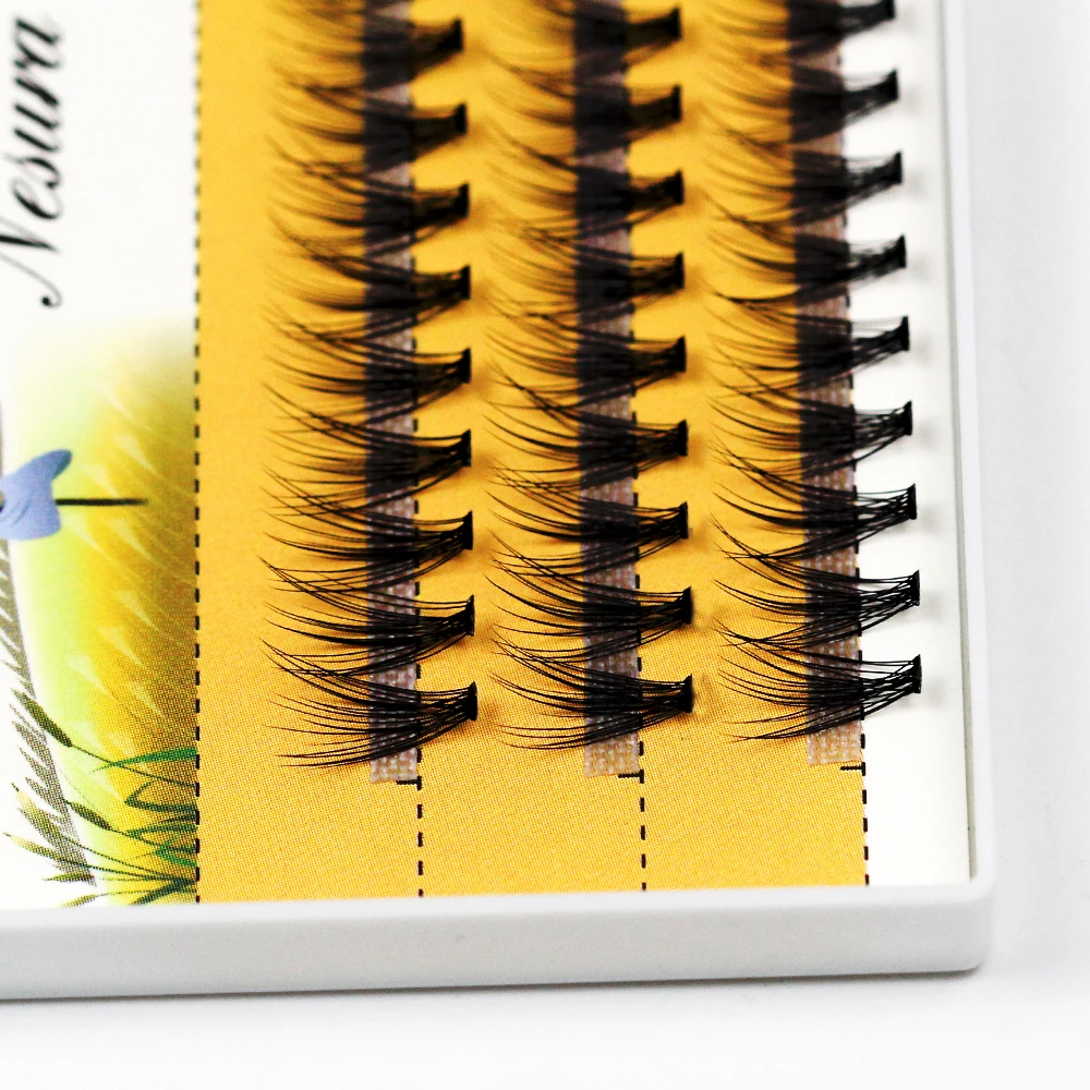Grafting World 0.1mm Thick Deep Black 20D False Eyelash 60 Pieces Individual Lashes Russia Cilia Make Up Professional Use