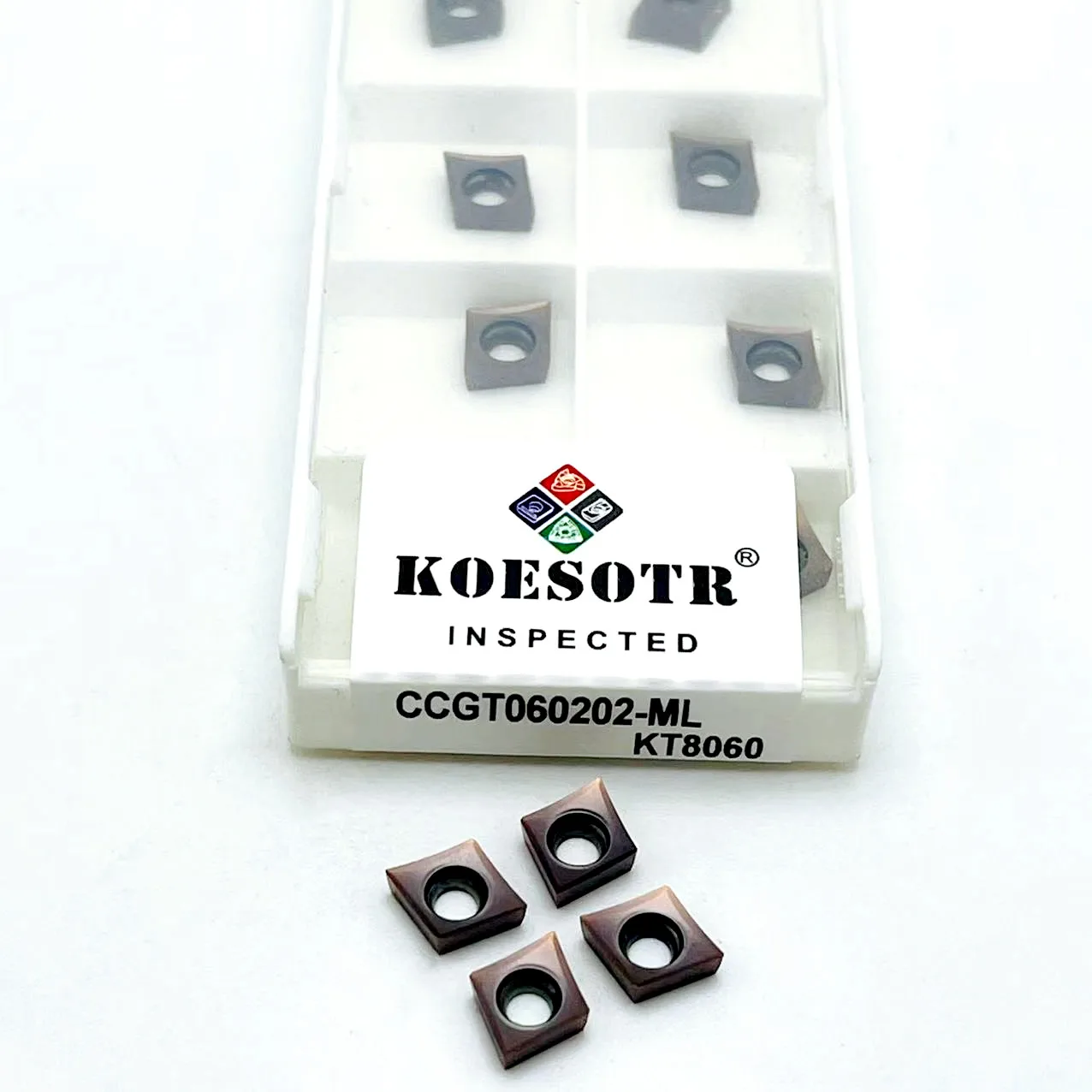 

10PCS CCGT060201 CCGT060202 CCGT060204 ML KT8060 Carbide Inserts CCGT Cermet Blade CNC Lathe Cutter Turning Tools