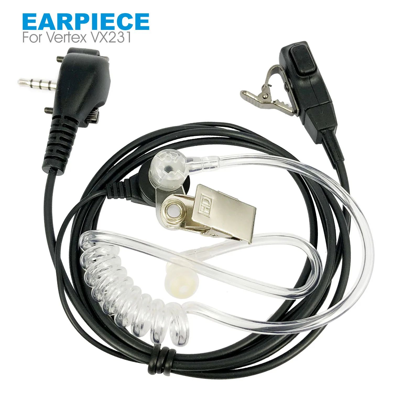 Oortelefoon Headset Voor Vertex Standaard Vx131 Vx230 Vx231 Vx261 VX-1R VX-3R FT-60R Walkie Talkie Akoestische Luchtbuis Ptt 3.5Mm