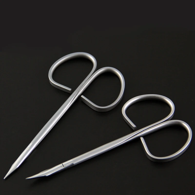 

Beauty plastic serrated scissors Twisted handle serrated scissors Fine stitch removal scissors Double eyelid surgery stitch remo