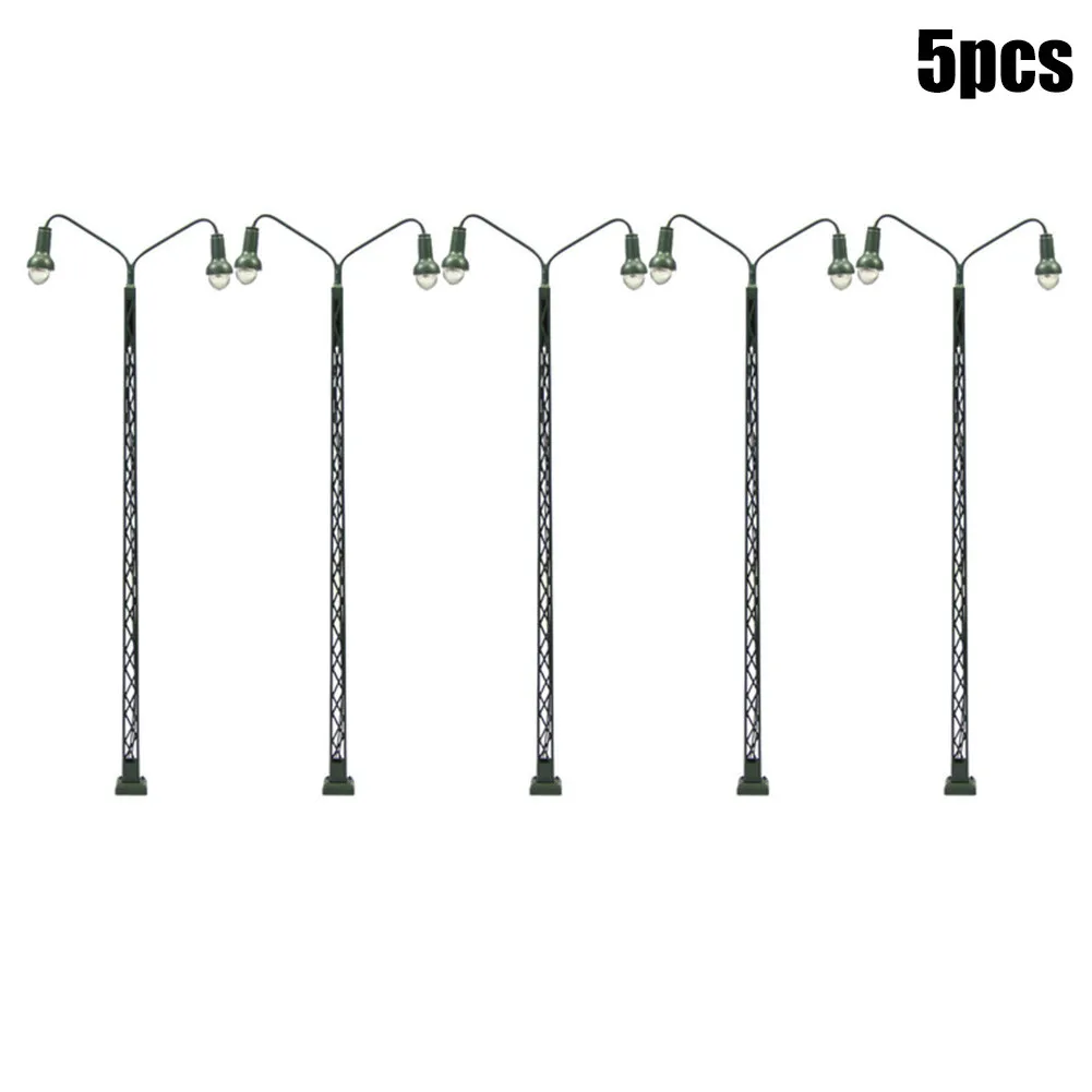 3Pcs Model Railroad Lights Lattice Mast Light Gauge H0 1:87 LED Light Layout Building Train Landscape Accessories Toys For Kids