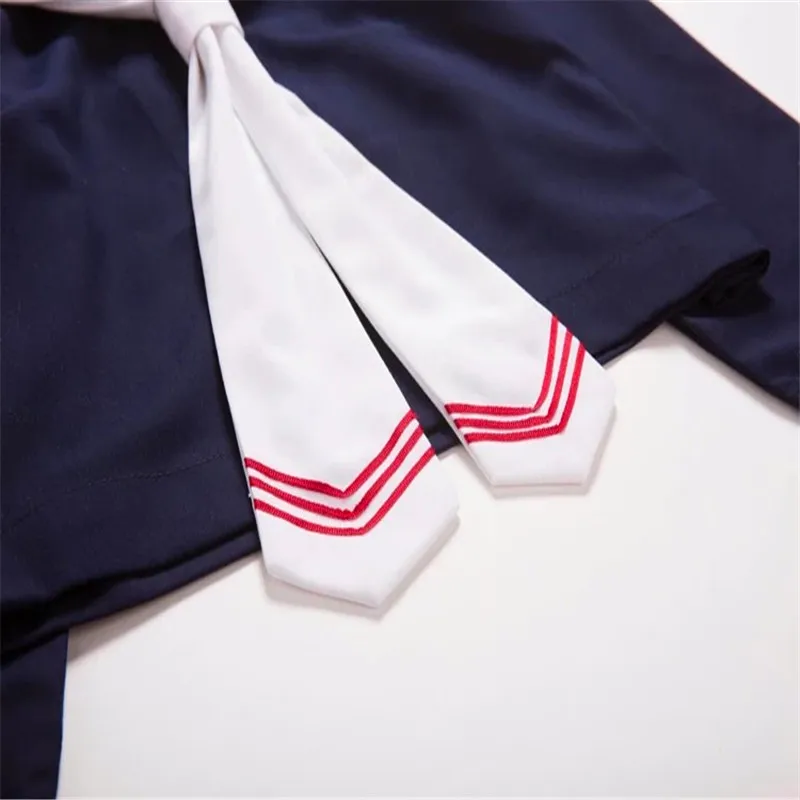 Navy Jk School Uniformen Voor Meisjes Cosplay Sailor Suits Korte/Lange Mouw Tops Geplooide Rok Volledige Sets Cosplay Jk kostuum Serie