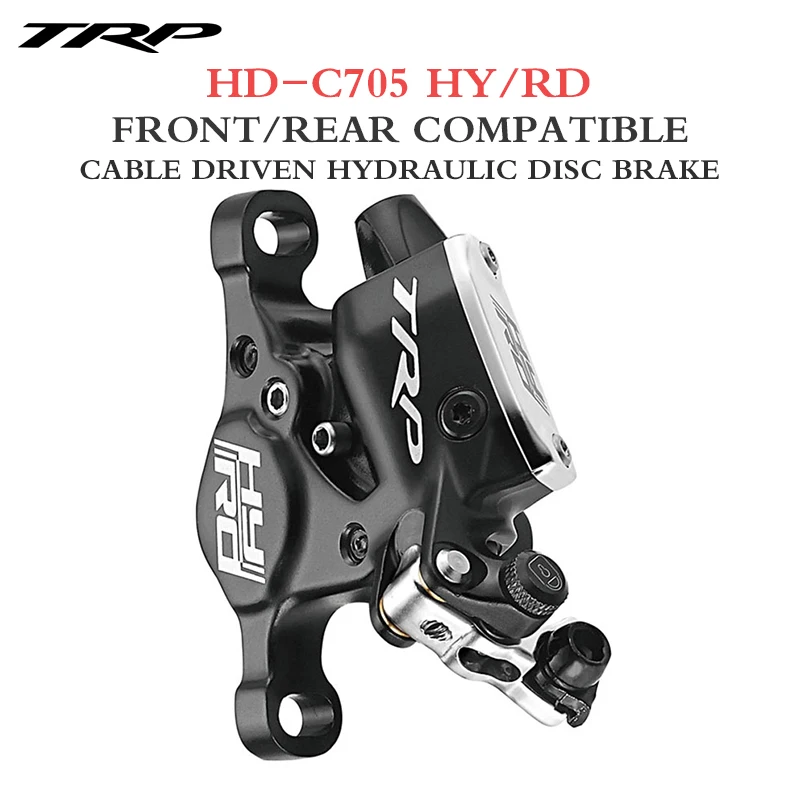 TRP HD-C705/C610 Cable Actuated Hydraulic Disc Brake Open System Dual Piston Brakes Calipers 225g For CX Road Bike Disc brake