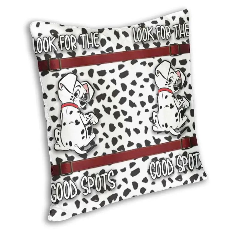 Look For The Good Spots Cushion Cover 45x45cm Home Decorative Print Cute Dalmatian Dog Throw Pillow for Living Room Double-sided