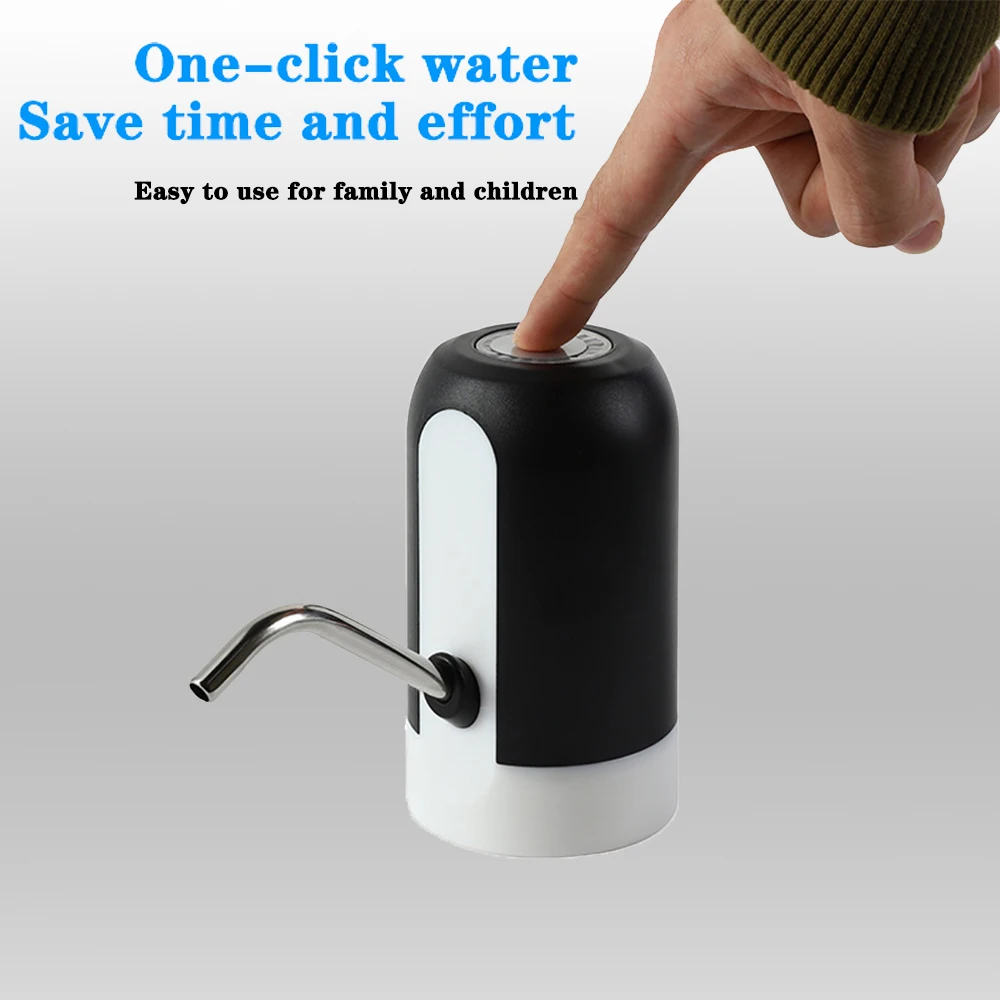 Pompa per bottiglia d\'acqua ricarica USB distributore automatico di acqua elettrico pompa per bottiglia pompa per acqua interruttore automatico