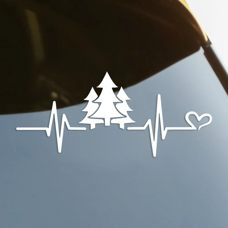 

Переводная виниловая наклейка с изображением пульса в лесу, автомобильная наклейка, водонепроницаемые Автомобильные украшения на кузов ав...