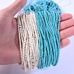 2mm Natural Turquoise Emerald Green Loose Beads Fashion Charm Bracelet Necklace Making Accessories DIY Jewelry Material