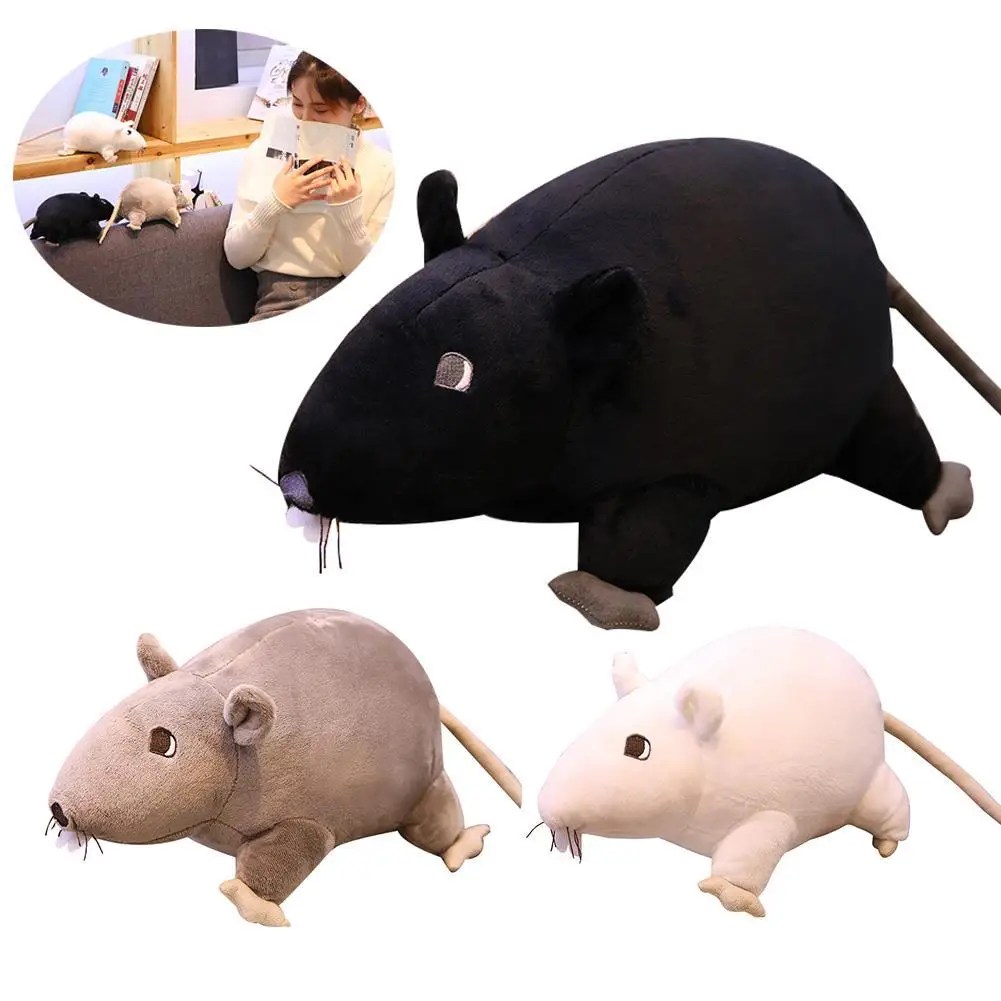 Simulated 3D Mouse Rat Animal Soft Plush Doll Toy 20cm Stuffed Rat Plush Animal Toys Sofa Couch Decor New Year Gift