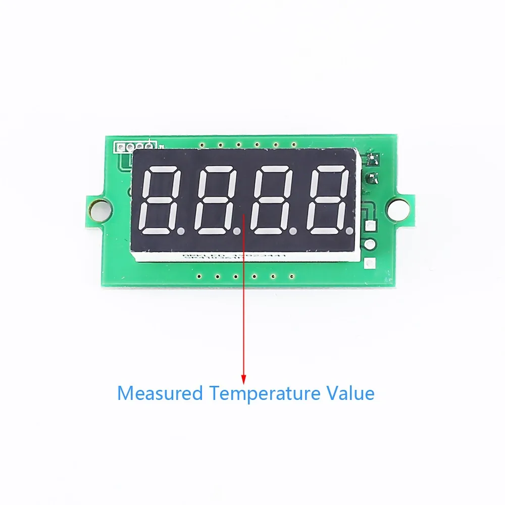 4 Bits Digital Tube LED Display Temperature Meter Thermometer for DS18B20 Sensor -55C~125 Celsius