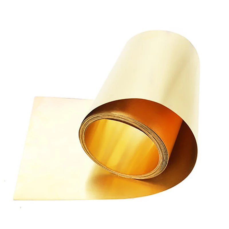 H62 Brass Shim Sheet Foil Thickness 0.1 - 1mm Metal Thin Sheet Foil Plate Width 200mm Length 500/1000mm