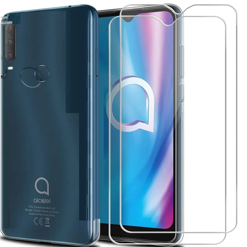 PER Alcatel 1S 2020 Vetro Temperato di Protezione su Alcatel 1SE 2020 Protezione Dello Schermo di Vetro Della Copertura Della Pellicola