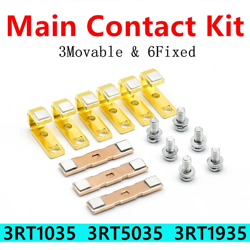 Main Contact Kit For 3RT1035 3RT5035 3RT1935-6A Moving And Fixed Contacts AC Contactor Replacement Kit 3RT1035-1A 1B Spare Parts