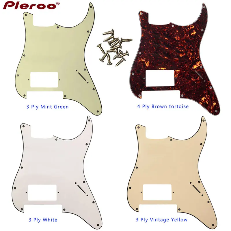 Custom Pleroo Guitar Pickguard-For US 11 Screw Holes  With Floyd Rose Tremolo Bridge PAF Humbucker H Pickguard No Control Knob