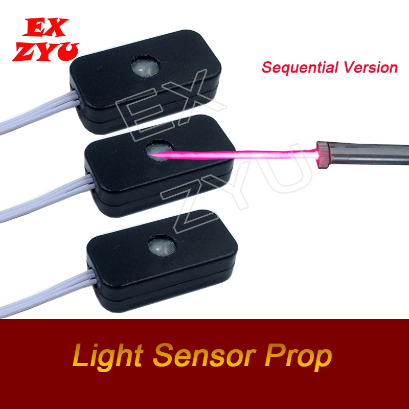 

Light Sensor Prop sequence version shooting the sensors in correct sequence to unlock chamber room escape props